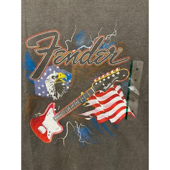 Fender Guitar Medium NWT Gray Tee Shirt Americana - Picture 3 of 5